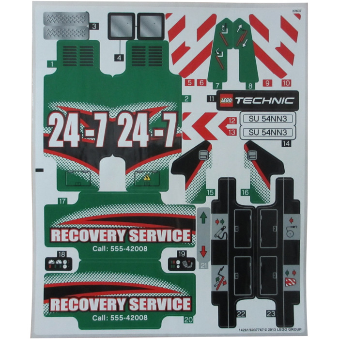 LEGO Sticker Sheet for Set 42008 (14261)