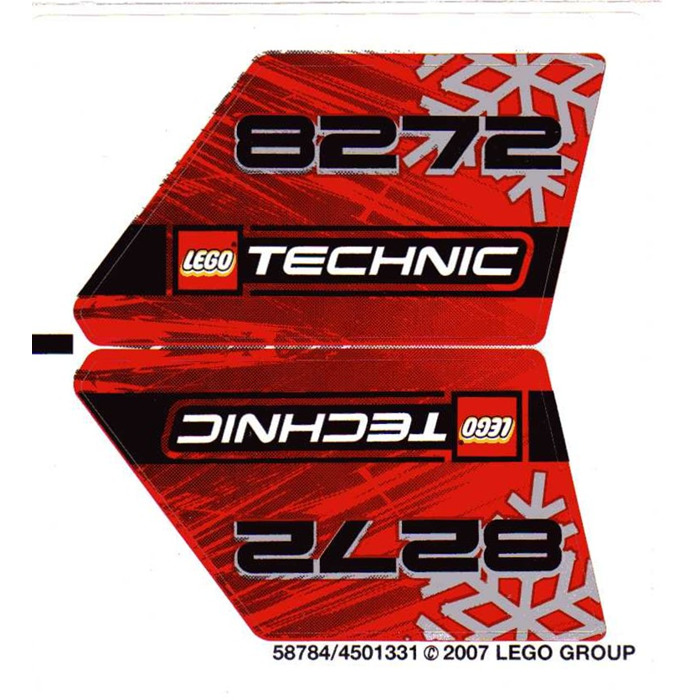 LEGO Sticker Sheet for Set 8272 (58784)