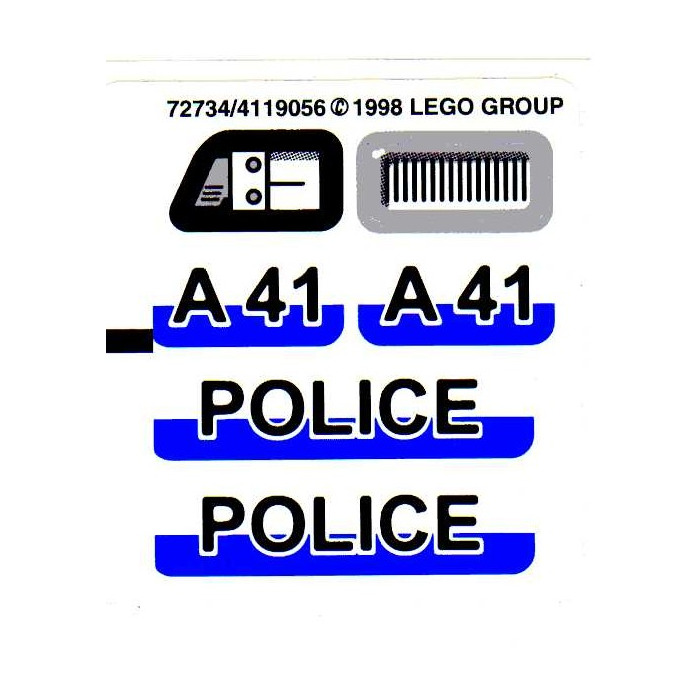 LEGO White Sticker Sheet for Set 8252 (72734)