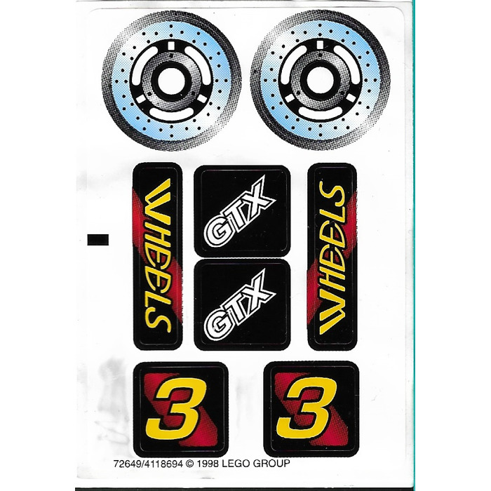 LEGO Sticker Sheet for Set 8219 (72649)