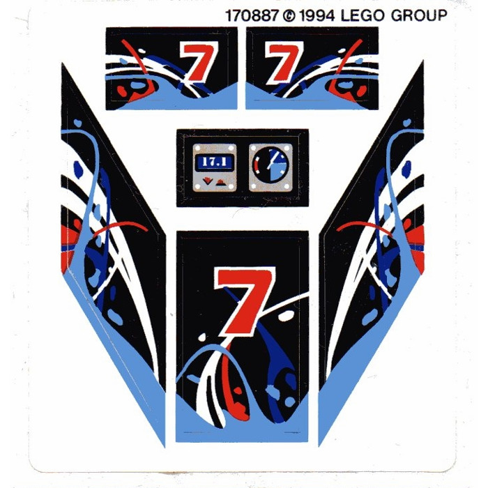 LEGO White Sticker Sheet for Set 8223