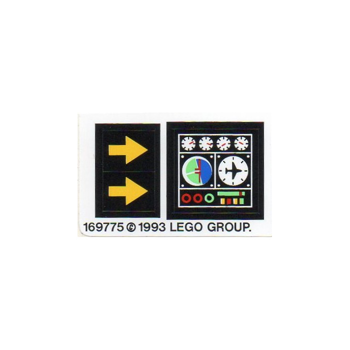 LEGO White Sticker Sheet for Set 8412