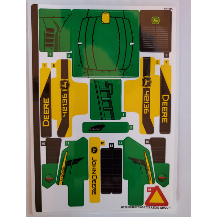 LEGO Sticker Sheet for Set 42136 (80226)