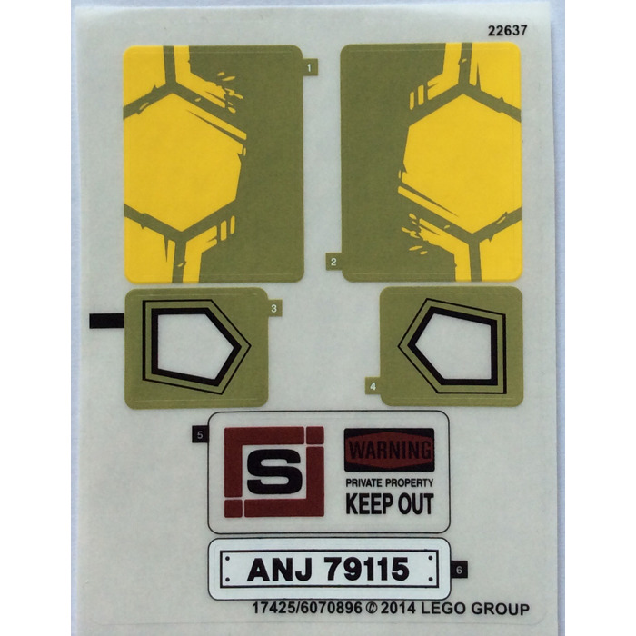 LEGO Sticker Sheet for Set 79115 (17425)