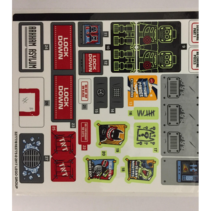 LEGO Sticker Sheet for Set 70912 (32777)