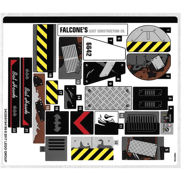 LEGO Sticker Sheet for Set 70915 (34220)