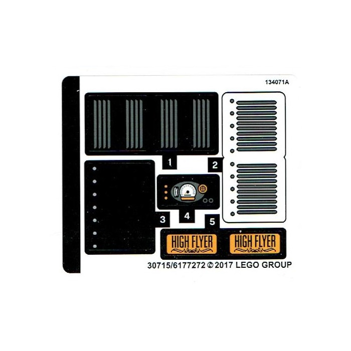 LEGO Sticker Sheet for Set 70911 (30715)