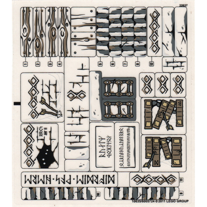LEGO Transparent Sticker Sheet for Set 9473 (10635)