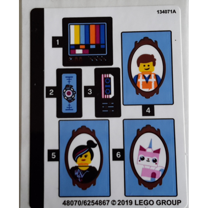 LEGO Sticker Sheet for Set 70831 (48070)