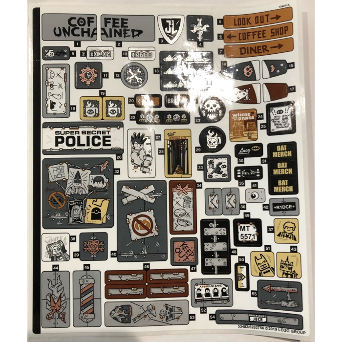 LEGO Sticker Sheet for Set 70840 (53482)