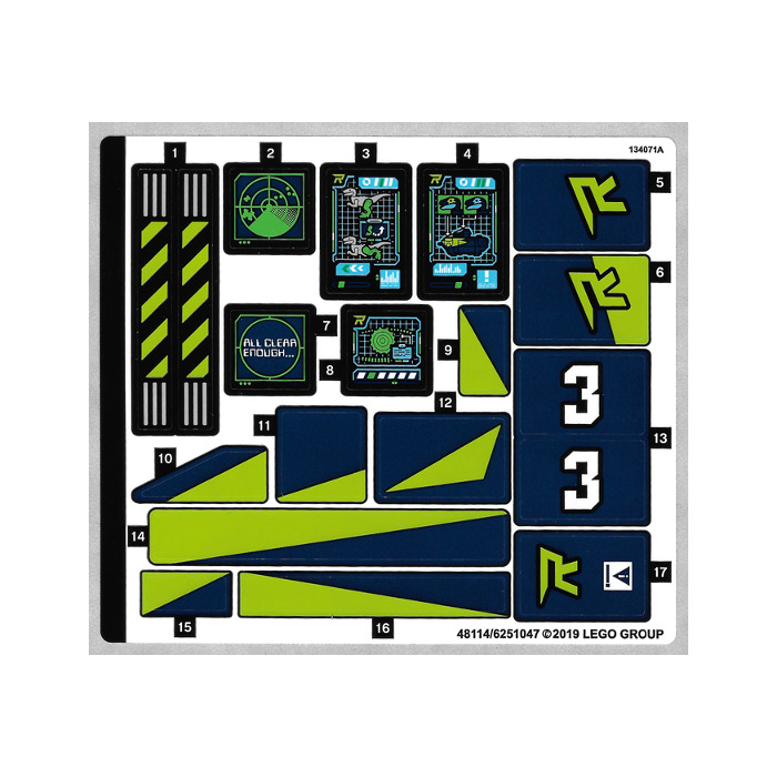 LEGO Sticker Sheet for Set 70835 (48114)