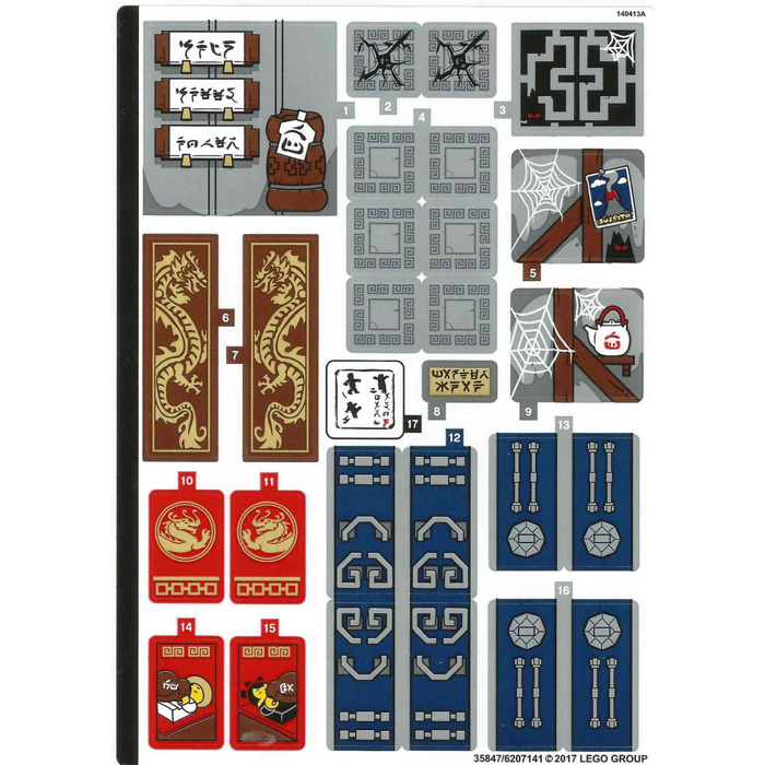 LEGO Sticker Sheet for Set 70617 (35847)
