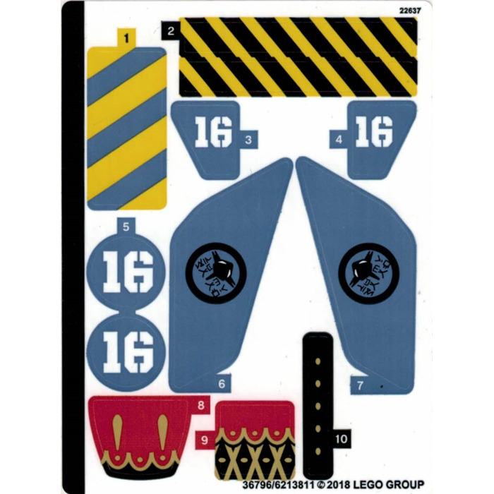 LEGO Sticker Sheet for Set 70629 (36796)