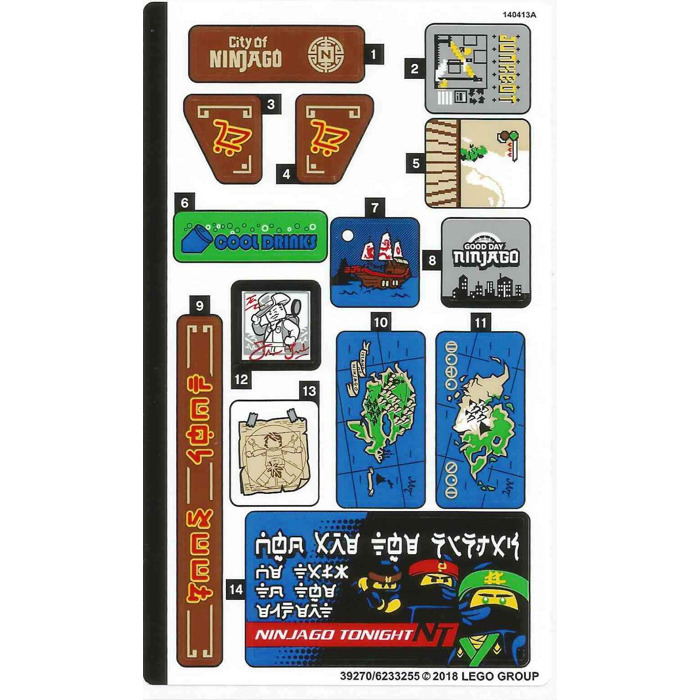 LEGO Sticker Sheet for Set 70657 (39270)