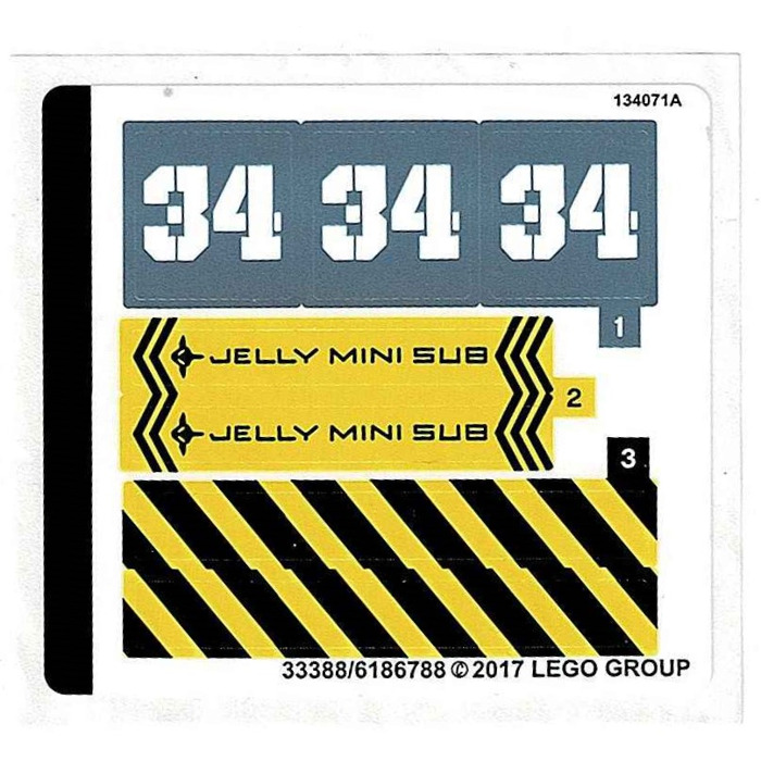 LEGO Sticker Sheet for Set 70610 (33388)