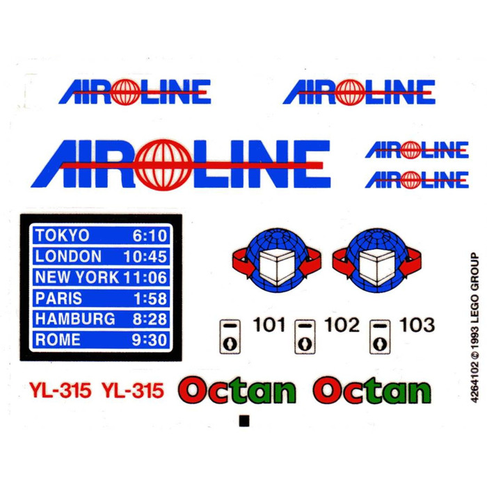 LEGO Sticker Sheet for Set 10159-1 (168155)