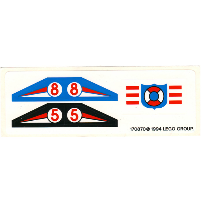 LEGO White Sticker Sheet for Set 6334