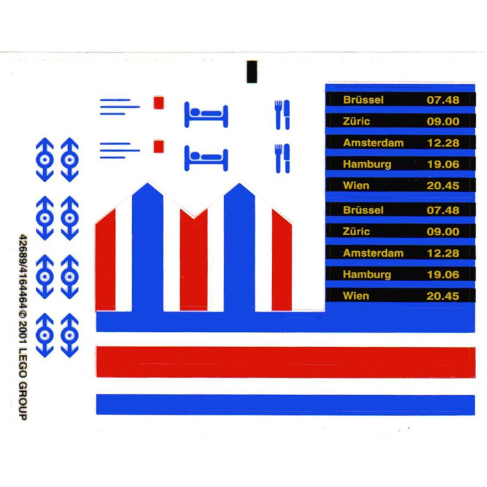 LEGO Sticker Sheet for Set 10001 (42689)