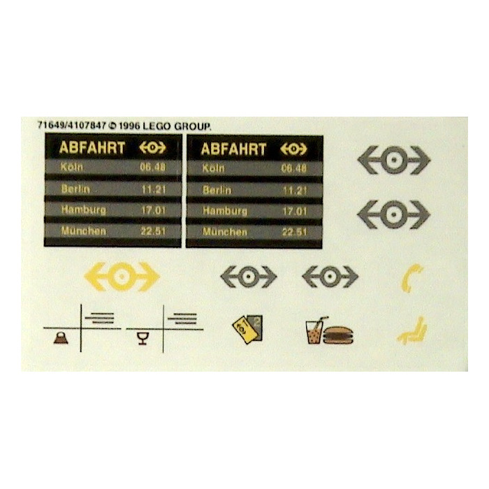 LEGO Sticker Sheet for Set 2150 (71649)