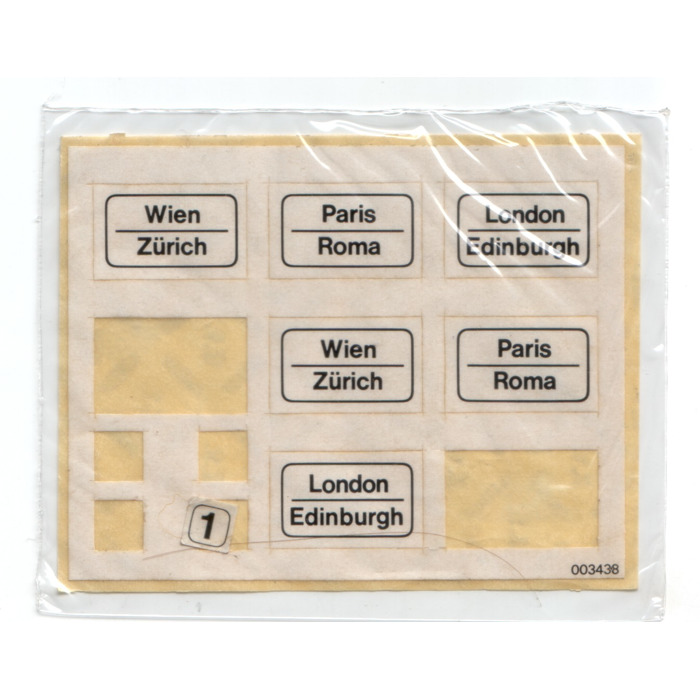 LEGO Sticker Sheet for Set 131 (12 stickers)
