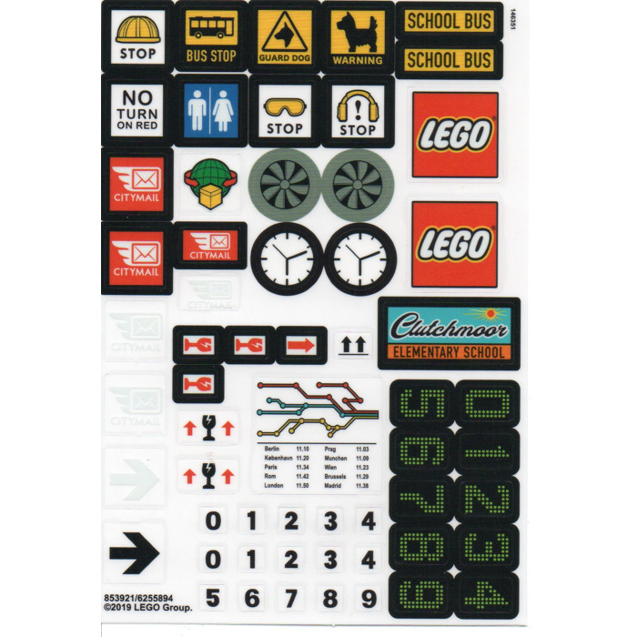 LEGO Sticker Sheet No.4 from Set 853921