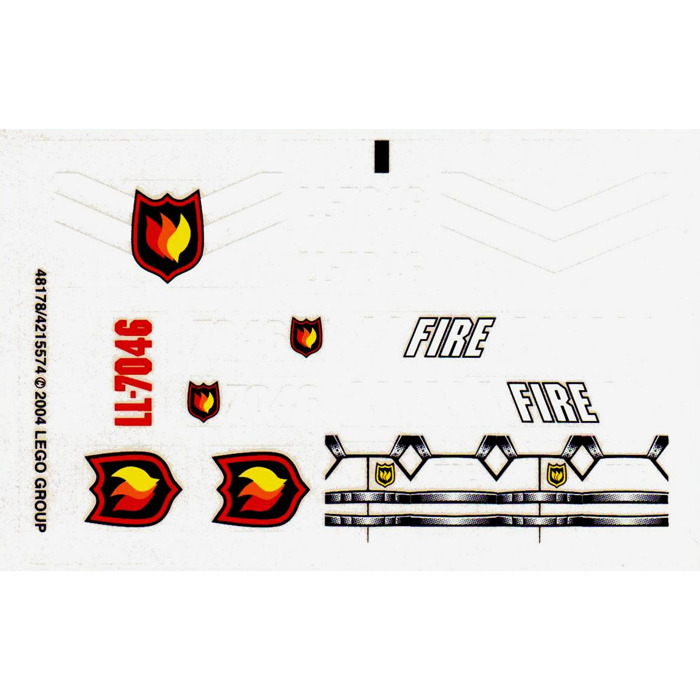 LEGO Transparent Sticker Sheet for Set 7046 (48178)