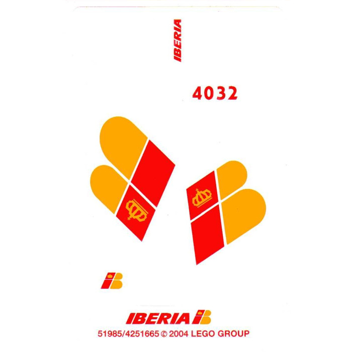 LEGO White Sticker Sheet for Set 4032-4 (51985)