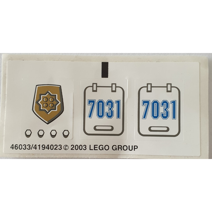 LEGO Sticker Sheet for Set 7031 (46033)