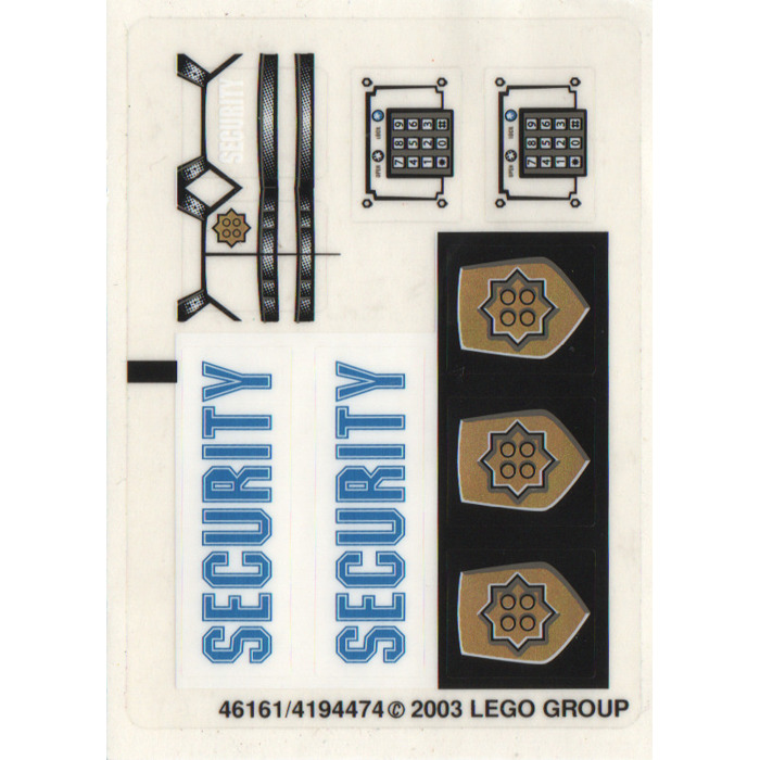 LEGO Sticker Sheet for Set 7033 (46161)