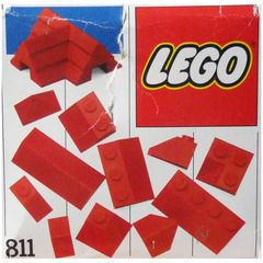 LEGO Red Roof Bricks, Steep Pitch Set 811-1