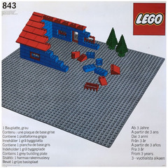 LEGO Baseplate, Grey Set 843