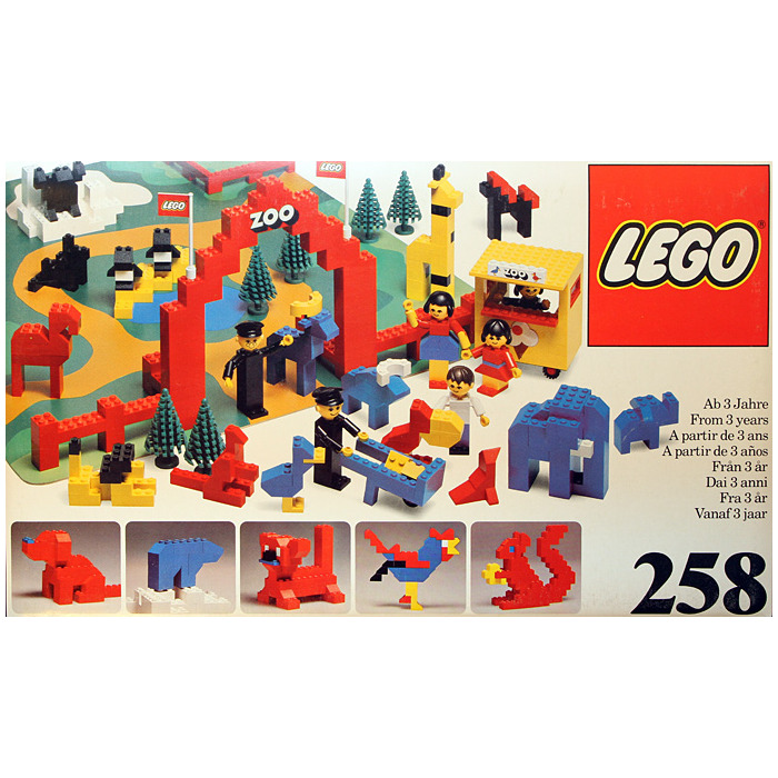 LEGO Zoo (with Baseboard) Set 258-1