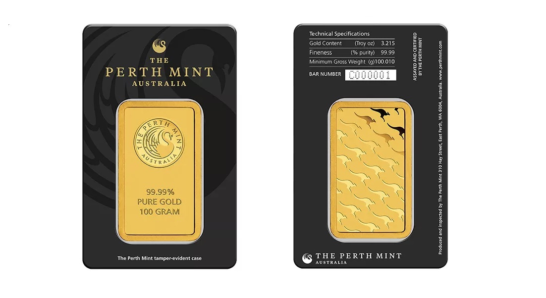 100 Gram Perth Mint Gold Bar