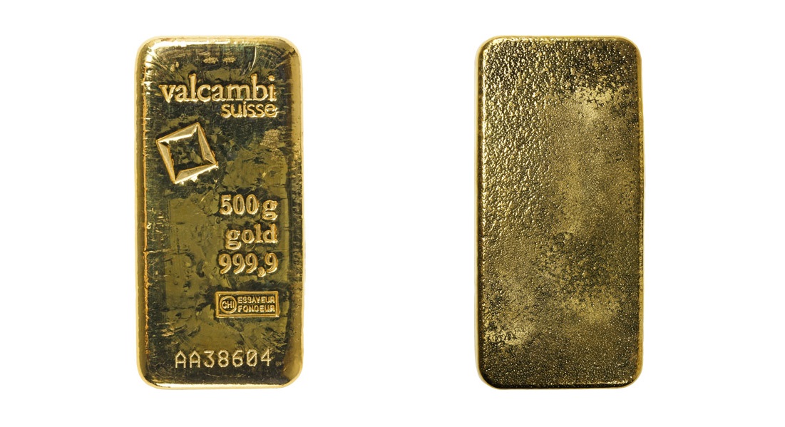 500 Gram Valcambi Cast Gold Bar