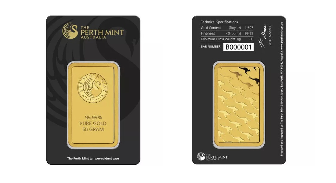50 Gram Perth Mint Gold Bar