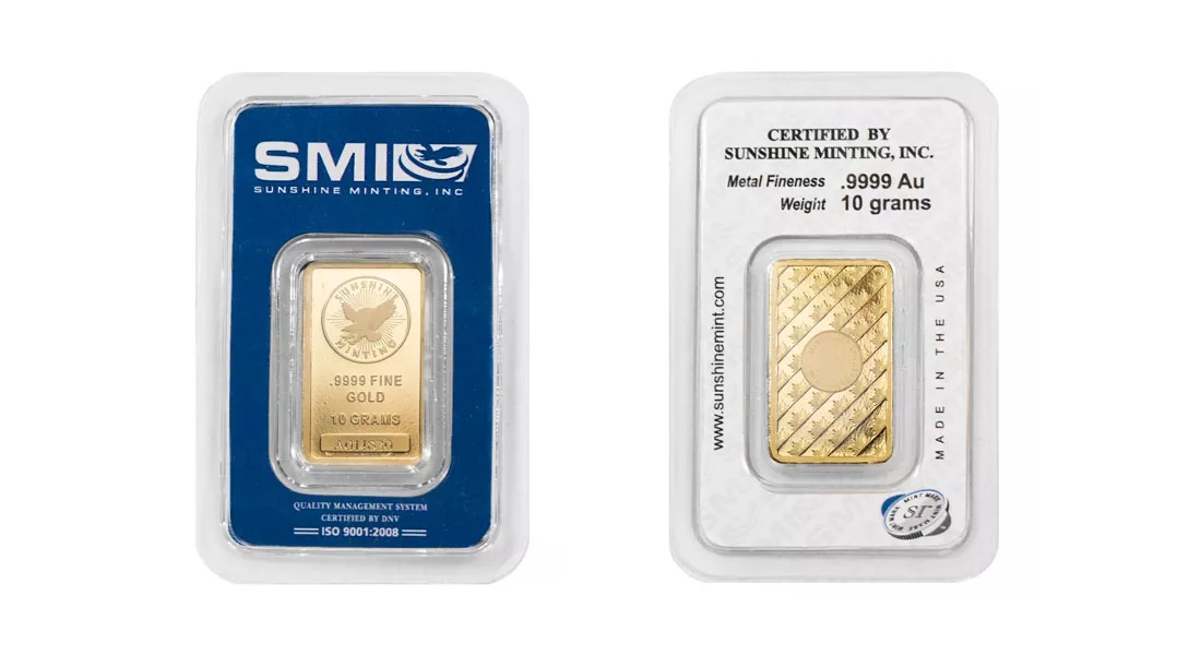 10 Gram Sunshine Gold Bar