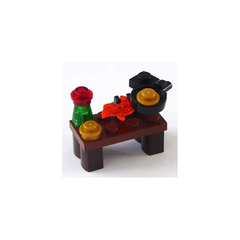 LEGO Kingdoms Advent Calendar Set 7952-1 Subset Day 23 - Cooking Table with Frying Pan