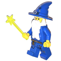 LEGO Kingdoms Advent Calendar Set 7952-1 Subset Day 24 - Blue Wizard with Wand