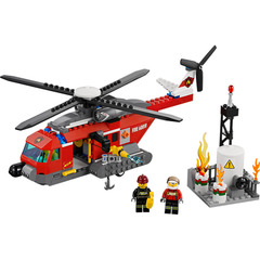 LEGO Fire Helicopter Set with Studs on Sides 60010-2