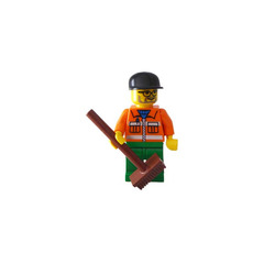 LEGO City Advent Calendar Set 7907-1 Subset Day 19 - Sanitary Engineer and Push Broom