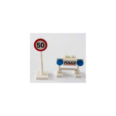 LEGO City Advent Calendar Set 7904-1 Subset Day 17 - Police Barricade and Speed Limit Sign