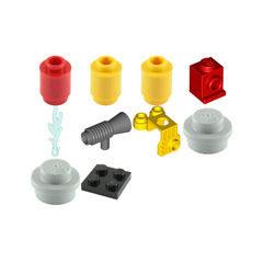 LEGO City Advent Calendar Set 7324-1 Subset Day 2 - Fire Hydrant, Hose, Airtanks
