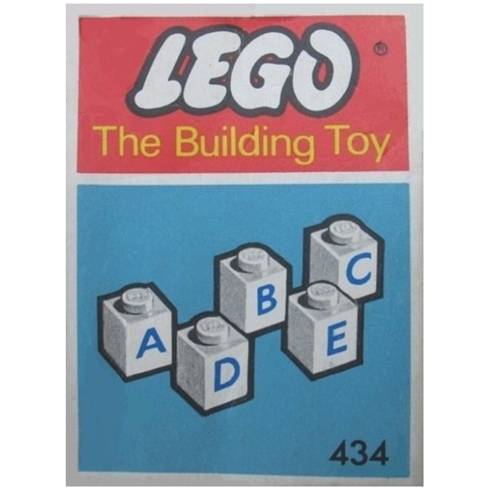 LEGO 50 lettered bricks (The Building Toy) Set 434