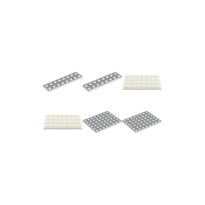 LEGO White building plates Set 964