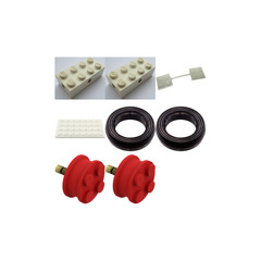 LEGO Small Wheels with accessories Parts Pack Set 900-2