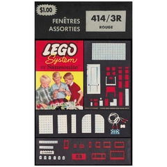 LEGO No. 3 Assorted Windows, Red Set 414.3R