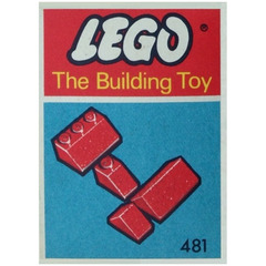 LEGO Slopes and Slopes Double 2 x 3 and 2 x 1, Red (The Building Toy) Set 481-3