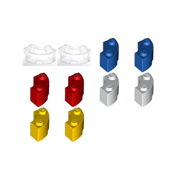 LEGO 2 x 2 Curved Bricks Set 1223-3