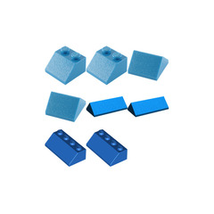 LEGO Slopes and Sloped Double 2 x 4, Blue (System) Set 480-7