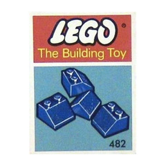 LEGO Slopes and Slopes Double 2 x 2, Blue (The Building Toy) Set 482-4